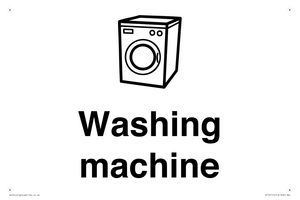 Dementia washing machine sign